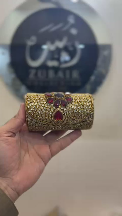 Turkish_Kundan Designer Small Dholki Clutch_Design 40