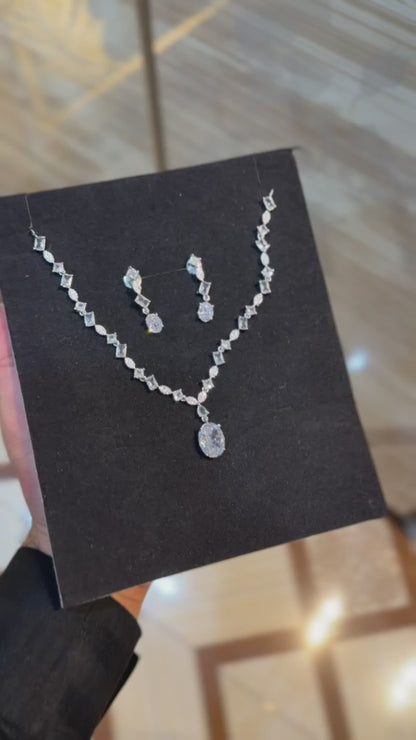 Royal Zircon Necklace Set | Wedding Collection – Design 25