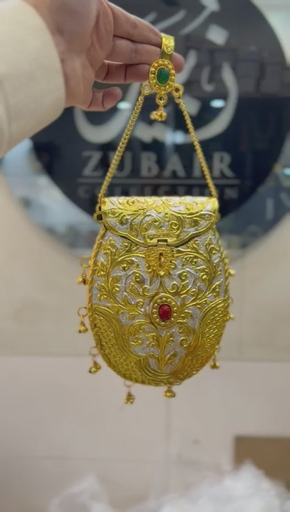 HandMade Luxury Golden Metal Clutch_ New Design 4