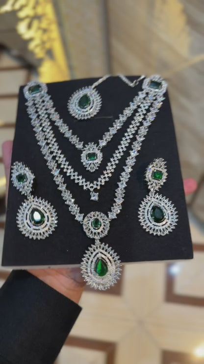 Royal Zircon Necklace Set | Bridal Collection – Design 30