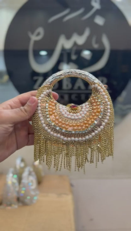 Stylish Acrylic Kundan Clutch_New Design 24