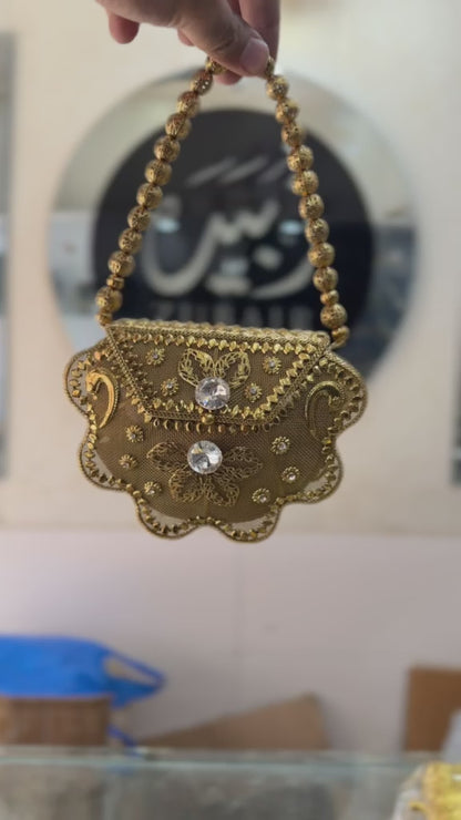 Stylish Heer Collection Golden Clutch_New Design 1