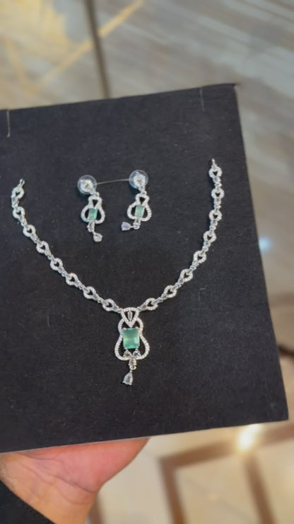 Royal Zircon Necklace Set | Wedding Collection – Design 23