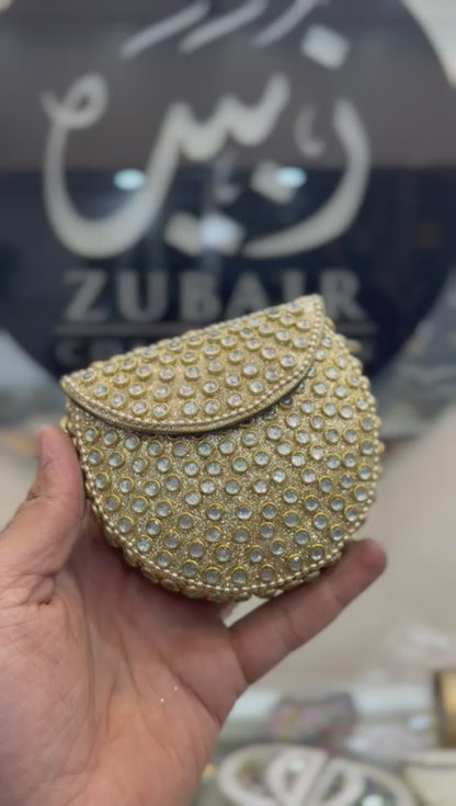 Luxury Handmade Kundan Clutch