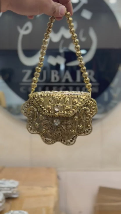 Stylish Heer Collection Golden Clutch_New Design 2
