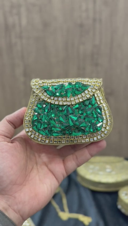 Handmade Luxury Kundan Designer Clutch_New Design 6