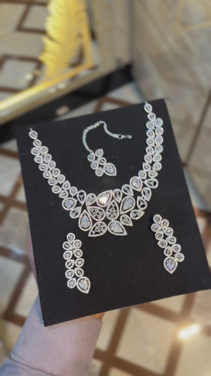 Royal Zircon Necklace Set | Bridal Collection – Design 06