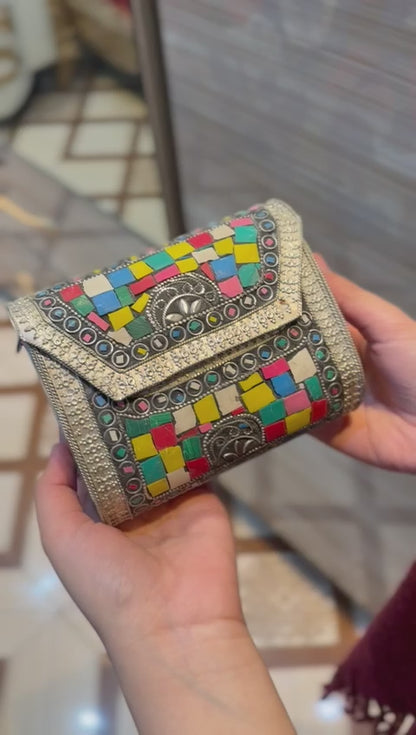 Indian Silver Multi Metal Clutch