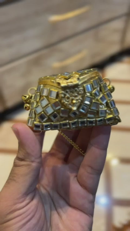 Stylish Indian Kundan Metal Clutch_Small Size_New Arrival