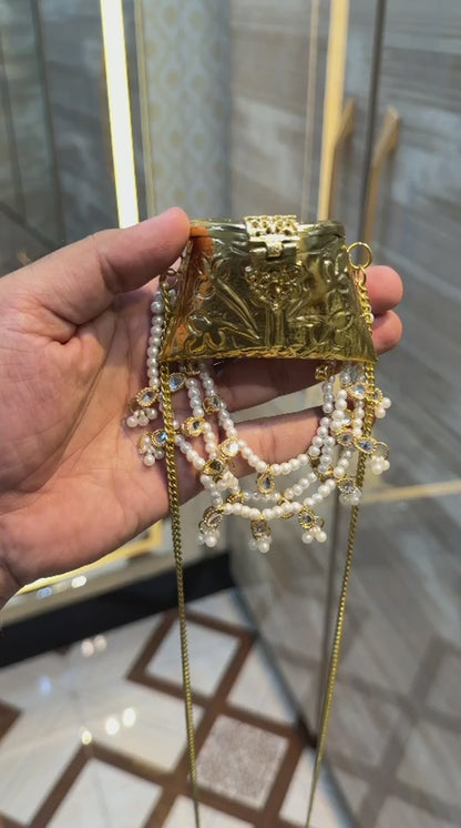 Stylish Indian Kundan Metal Clutch_Small Size_New Arrival