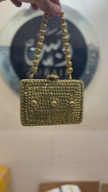 Stylish Heer Collection Golden Clutch_New Design 2
