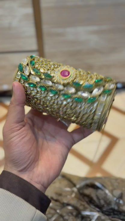 Stylish HandMade Kundan Clutch_New Design
