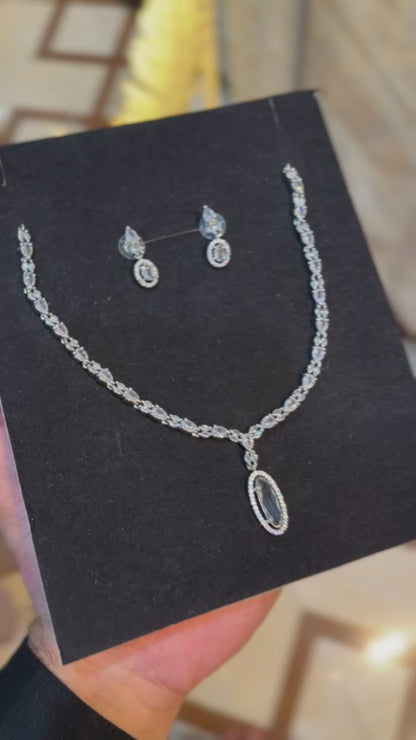 Royal Zircon Necklace Set | Wedding Collection – Design 20
