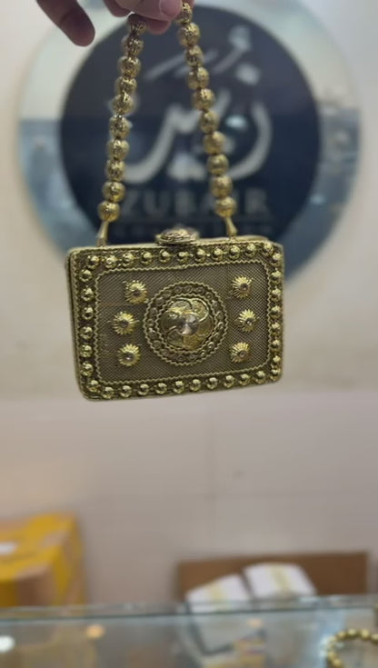 Stylish Heer Collection Golden Clutch_New Design 4