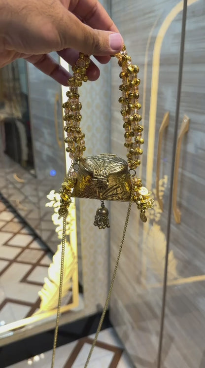 Stylish Indian Pearl Metal Clutch_Small Size_New Arrival