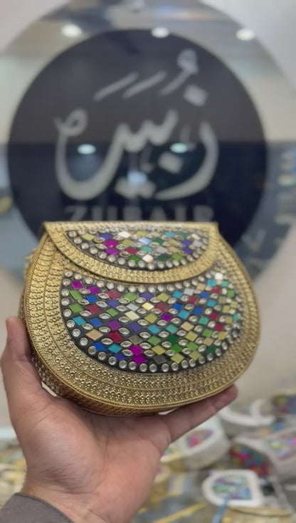 Indian Kundan Golden Clutch_Design 14