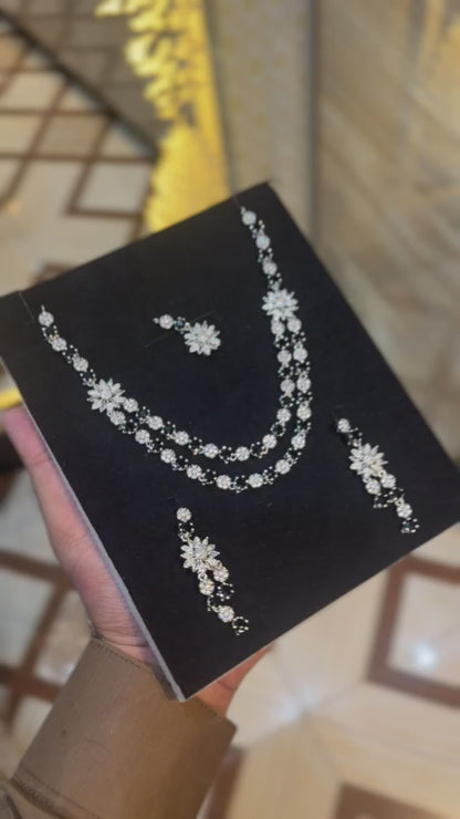Royal Zircon Necklace Set | Bridal Collection – Design 16