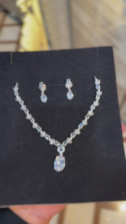 Royal Zircon Necklace Set | Wedding Collection – Design 18