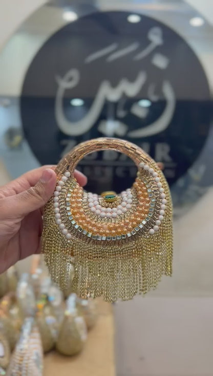 Stylish Acrylic Kundan Clutch_New Design 19