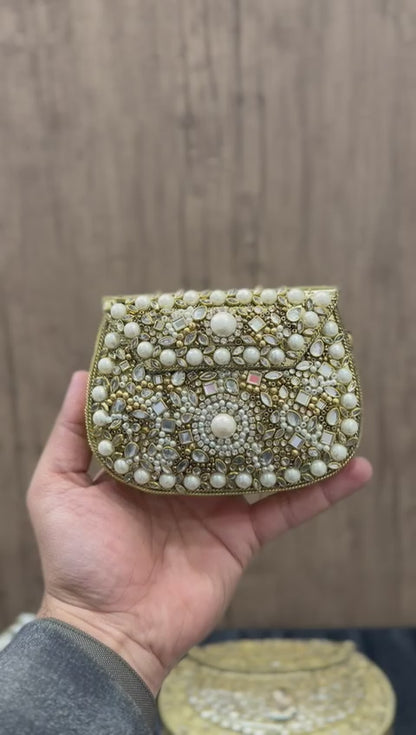 Handmade Luxury Kundan Designer Clutch_New Design 2