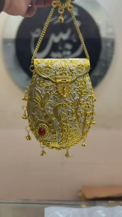 HandMade Luxury Golden Metal Clutch_ New Design 4