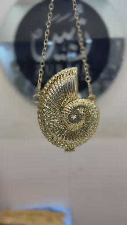 Acrylic Golden Shell Clutch_New Design 10