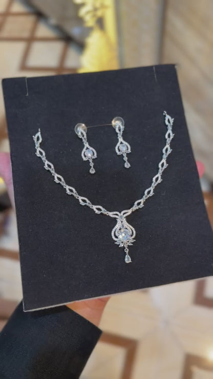 Royal Zircon Necklace Set | Wedding Collection – Design 19