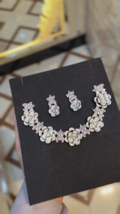 Royal Zircon Necklace Set | Bridal Collection – Design 10