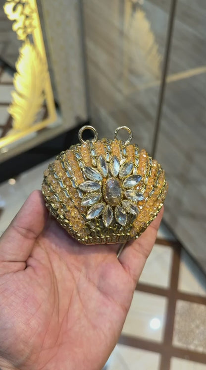 Stylish Indian Kundan Metal Clutch_Small Size_New Arrival