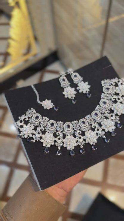 Royal Zircon Necklace Set | Bridal Collection – Design 23