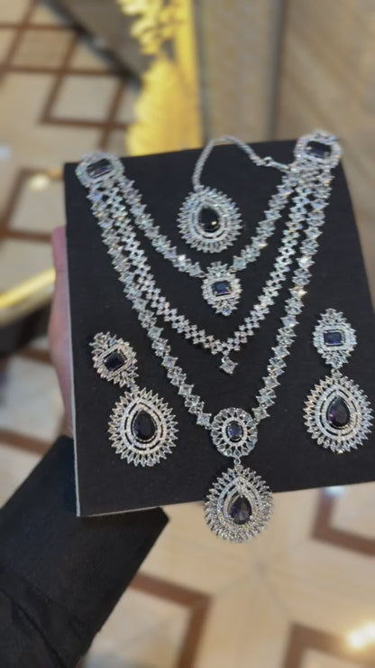 Royal Zircon Necklace Set | Bridal Collection – Design 29