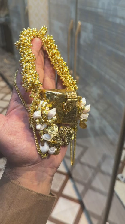 Stylish Indian Kundan Metal Clutch_Small Size_New Arrival