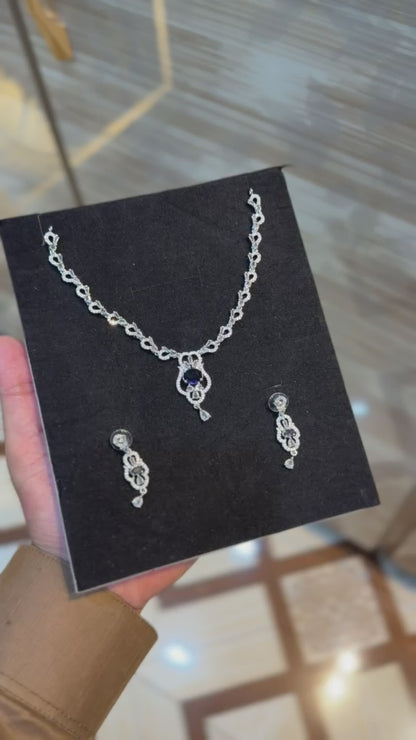 Royal Zircon Necklace Set | Wedding Collection – Design 08