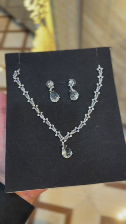 Royal Zircon Necklace Set | Wedding Collection – Design 17