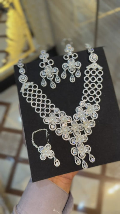 Royal Zircon Necklace Set | Bridal Collection – Design 13