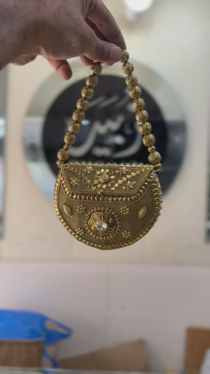 Stylish Heer Collection Golden Clutch_New Design 3